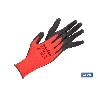 GUANTE IMPREGNADO SANDY COATED ROJO/NEGRO TALLA 7   CAJA 12 UNID.