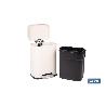 CUBO DE BASURA BEIGE CON PEDAL Y CUBO INTERIOR 5 L 21 X 18,5 X 30 CM