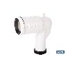 MANGUITO DE CONEXIÓN ACODADO 90° RECORTABLE PARA INODORO CON GOMA LABIADA Ø110 MM