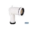 MANGUITO DE CONEXIÓN ACODADO 90° RECORTABLE PARA INODORO CON GOMA LABIADA Ø110 MM