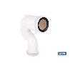 MANGUITO DE CONEXIÓN ACODADO 45° RECORTABLE PARA INODORO CON GOMA LABIADA Ø110 MM