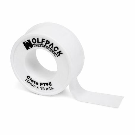 CINTA PTFE WOLFPACK  19 MM. X 15 M. (PAQUETE DE 10 ROLLOS)