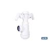 SIFÓN DE BOTELLA CON SALIDA Ø32-40 MM, RACOR 1 1/2 Y 2 TOMAS AUXILIARES