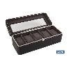 CAJA GUARDA RELOJES 6 UDS PIEL MARRÓN