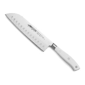 CUCHILLO SANTOKU ALVEOLADO 17 CM BLANCO MAITRE