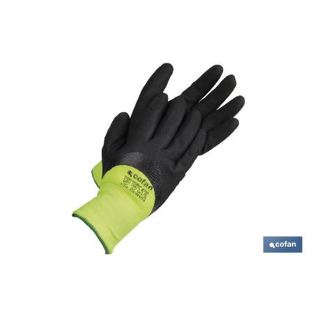 GUANTE IMPREG. NITRILO ESPUMA PROTECC. FRIO T-8   CAJA 12 UNID.