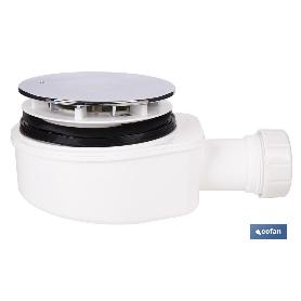 VÁLVULA SIFÓNICA DUCHA EXTRAPLANA CON SALIDA Ø32-40 MM Ø143 MM CON EMBELLECEDOR