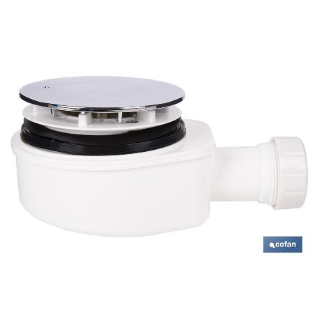 VÁLVULA SIFÓNICA DUCHA EXTRAPLANA CON SALIDA Ø32-40 MM Ø143 MM CON EMBELLECEDOR