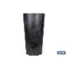 MACETERO 2 EN 1 FORMA CÓNICA CON DEPÓSITO COLOR NEGRO PP Ø 295 X 571 MM 12,5 L   CAJA 5 UNID.