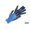 GUANTE IMPREGNADO CON PUNTOS AZULES DE NITRILO TALLA 9 VENTA UNITARIA