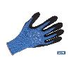GUANTE IMPREGNADO CON PUNTOS AZULES DE NITRILO TALLA 9 VENTA UNITARIA