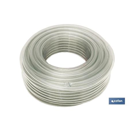 MANGUERA PVC MONOCAPA CRISTAL 10X14MM/50M