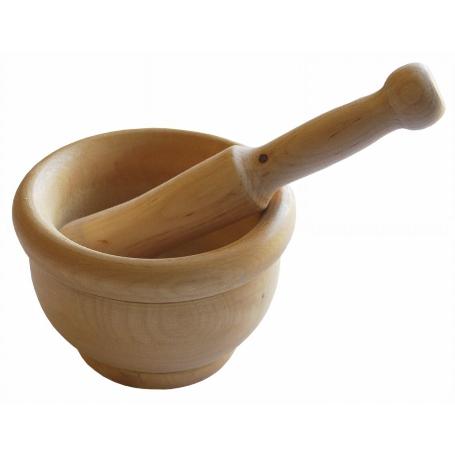 MORTERO MADERA 12 CM CON MANGO