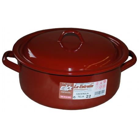 CACEROLA ESMALTE MARRON 14 CM