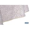 MANTEL REDONDO PÉTALOS ANTIMANCHAS RESINADO JACQUARD CONFECCIONADO 50 % ALGODÓN 50 % POLIÉSTER 1,40 M