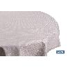 MANTEL REDONDO PÉTALOS ANTIMANCHAS RESINADO JACQUARD CONFECCIONADO 50 % ALGODÓN 50 % POLIÉSTER 1,60 M