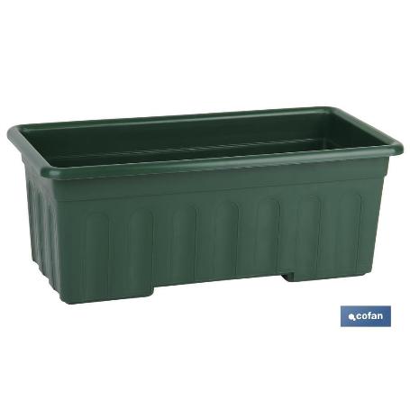 JARDINERA VERDE  MODELO AZAHAR 40X20X15.5CM   CAJA 12 UNID.