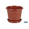 MACETA DALIA COLOR MARRON  17X14+ PLATO 14.5CM VENTA UNITARIA