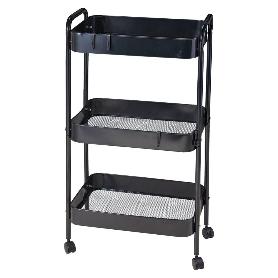 VERDULERO CON RUEDAS 72 CM NEGRO