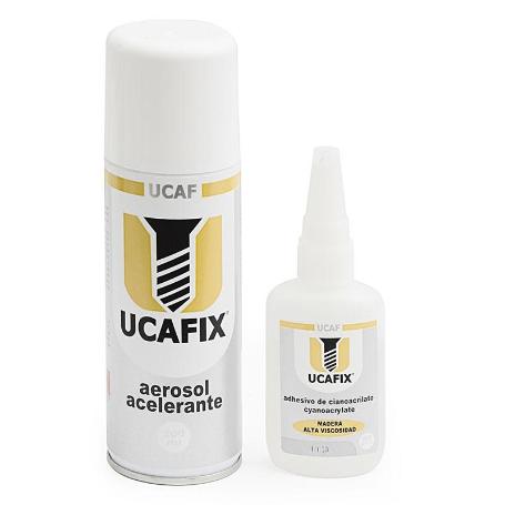 KIT DE ADHESIVO CIANOACRILATO I1100. ALTA VISCOSIDAD. CON ACELERANTE. DOS ENVASES. 50 ML + 200 ML