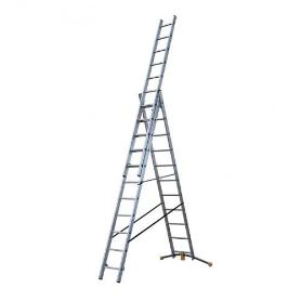 HAILO-1423-801-ESCALERA COMBINADA DE 3 TRAMOS CON ESTABILIZADOR CURVO HOBBYLOT (3X11)