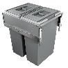 CUBO DE BASURA EXTRAÍBLE BLOCK 2.0. CAPACIDAD 2 X 35 L. ANTRACITA. MÓDULO 450 MM. EXTRACCIÓN TOTAL. CIERRE AMORTIGU