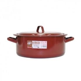 LA ESTRELLA CACEROLA 34 CM PORCELANA ESMALTADA TEJA 316234 (CAJA 4 UNIDADES)