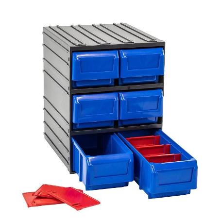 CONTENEDOR CAJÓN 300/6. PS. CAJONES BASCULANTES. SEPARADORES DESMONTABLES. 245 X 291 X 321 MM - TAYG