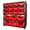 CLASIFICADOR APILABLE ESTANTE. PLÁSTICO RÍGIDO. NEGRO Y ROJO. 360 X 170 X 190 MM - TAYG