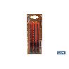 PACK 3 CUTTERS ABS EN BLISTER HOJA 9 MM
