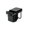 CUBO DE BASURA EXTRAÍBLE VIRTUS. CAPACIDAD 16L. TAPA ANTIOLORES. PLÁSTICO. COLOR ANTRACITA. ANCHO MÍNIMO 300MM
