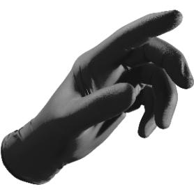 GUANTE NITRILO NEGRO DESECHABLE T- 9/L 100UDS