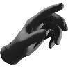 GUANTE NITRILO NEGRO DESECHABLE T- 9/L 100UDS