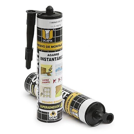 ADHESIVO DE MONTAJE KIT INSTANT. BASE DISOLVENTE. AGARRE INICIAL. 300 ML. CARTUCHO DE POLIAMIDA. DIN 53505