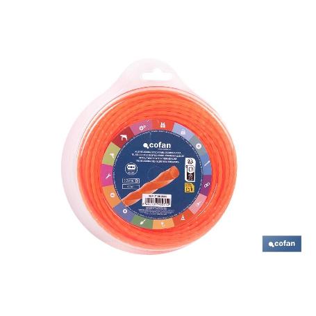 HILO HELICOIDAL DE NYLON PARA DESBROZADORA 40 M X 3,3 MM
