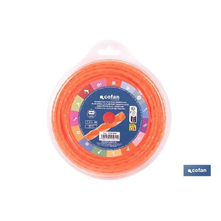 HILO HELICOIDAL DE NYLON PARA DESBROZADORA 25 M X 4 MM