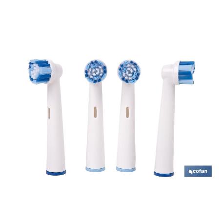 SET DE 4 CABEZALES DE REPUESTO PARA CEPILLO DE DIENTES ELÉCTRICO