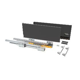 EMUCA CAJÓN EXTERIOR CONCEPT 30KG DE ALTURA 185MM, PROFUNDIDAD 500MM, ACERO, GRIS ANTRACITA