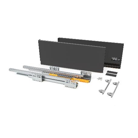 EMUCA CAJÓN EXTERIOR CONCEPT 30KG DE ALTURA 185MM, PROFUNDIDAD 500MM, ACERO, GRIS ANTRACITA