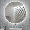 EMUCA ESPEJO DE BAÑO CASSIOPEIA CON ILUMINACIÓN LED DECORATIVA, DIÁMETRO 60CM, AC 230V 50HZ, 20W Y 12W, ALUMINIO Y 