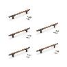 EMUCA LOTE DE 5 TIRADORES PARA MUEBLE RIAD, L168MM, INTEREJE 128MM, ALUMINIO, BRONCE