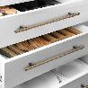 EMUCA LOTE DE 5 TIRADORES PARA MUEBLE RIAD, L168MM, INTEREJE 128MM, ALUMINIO, BRONCE