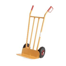 CARRO ALMACÉN DE PALA LARGA. TUBO DE ACERO. NEUMÁTICAS. 300KG - THECA