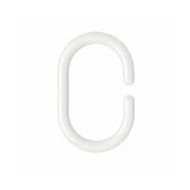 ANILLAS PARA CORTINAS DE DUCHA OVAL. ANILLA BAÑO OVAL 18 MM. BLANCA (BOLSA 100 UNIDADES)