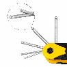 JUEGO 7 LLAVES ALLEN PLEGABLE CON BOLA ACERO CROMO VANADIO. JUEGO LLAVES HEXAGONALES, JUEGO DE LLAVES PLEGABLE ALLE