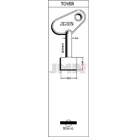LLAVES JMA TIPO GORJA LATON MOD TOV-1G