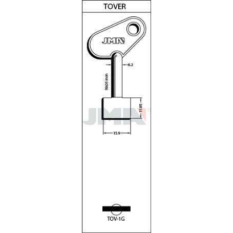 LLAVES JMA TIPO GORJA LATON MOD TOV-1G