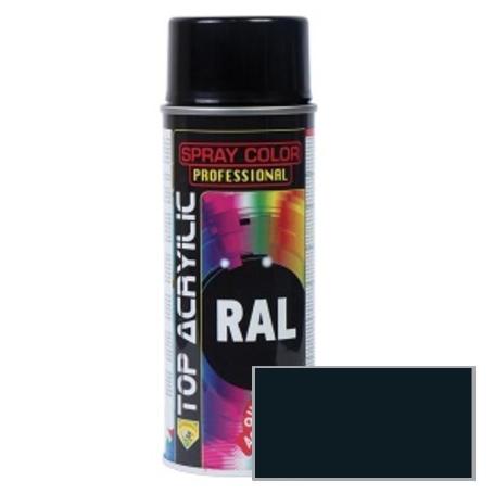SPRAY ACRÍLICO MATE. RAL 7021. GRIS NEGRUZCO. AEROSOL. 400 ML - TOP ACRYLIC