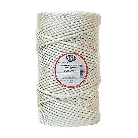 CUERDA TRENZADA NYLON 6 MM BLANCA 200 M