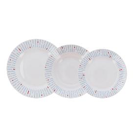 VAJILLA PORCELANA 18 PIEZAS DENVER
